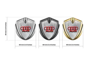Audi Car Brand Badges Luxury Design Alloy Detail